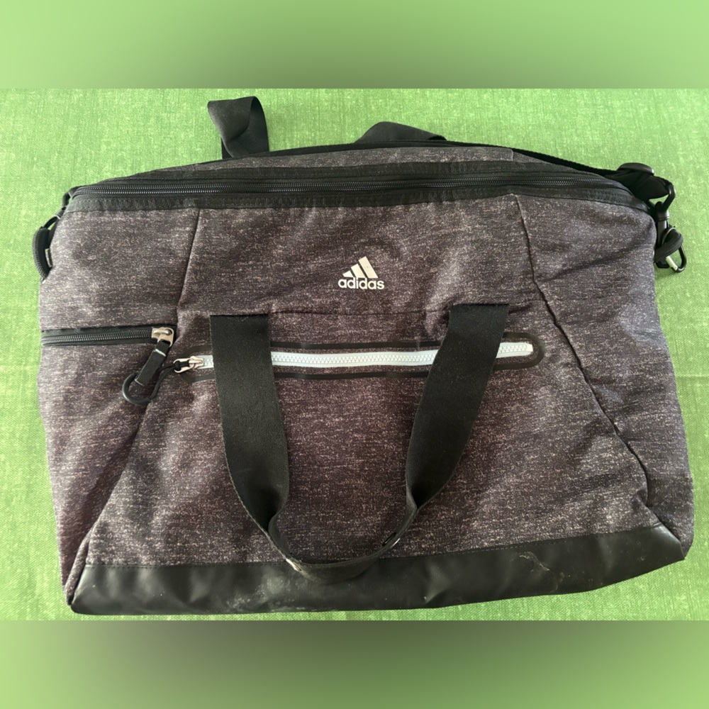 adidas Men’s Dark Heather Gym Duffel Bag